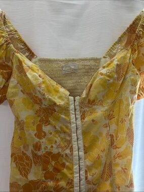 Urban outfitters Yellow Floral Button-Front Dress